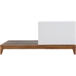 Meridian Furniture Rio Off White Water Resisting Chair w/ Integrated Table