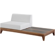 Meridian Furniture Rio Off White Water Resisting Chair w/ Integrated Table