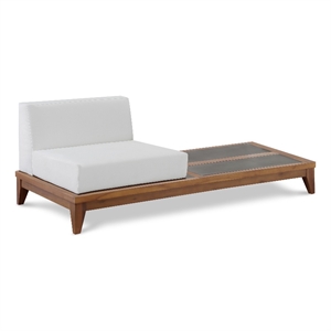 Meridian Furniture Rio Off White Water Resisting Chair w/ Integrated Table