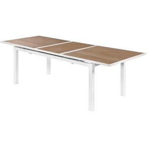 meridian furniture nizuc brown wood outdoor patio extendable dining table