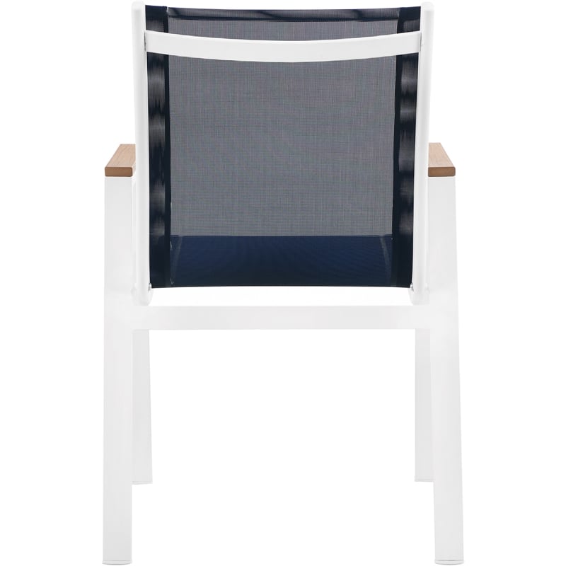Meridian Furniture Nizuc Navy Outdoor Patio Dining Arm Chair (Set of 2)