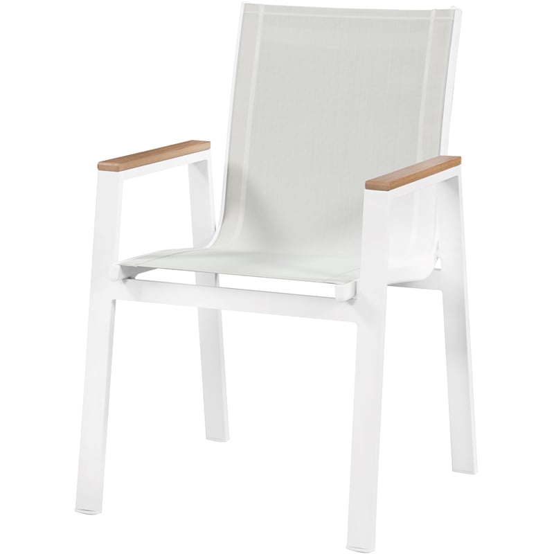 Meridian Furniture Nizuc Off White Outdoor Patio Dining Chair (Set of 2)