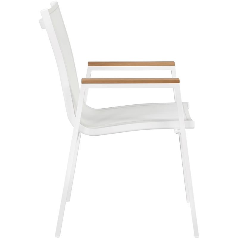 Meridian Furniture Nizuc Off White Outdoor Patio Dining Chair (Set of 2)