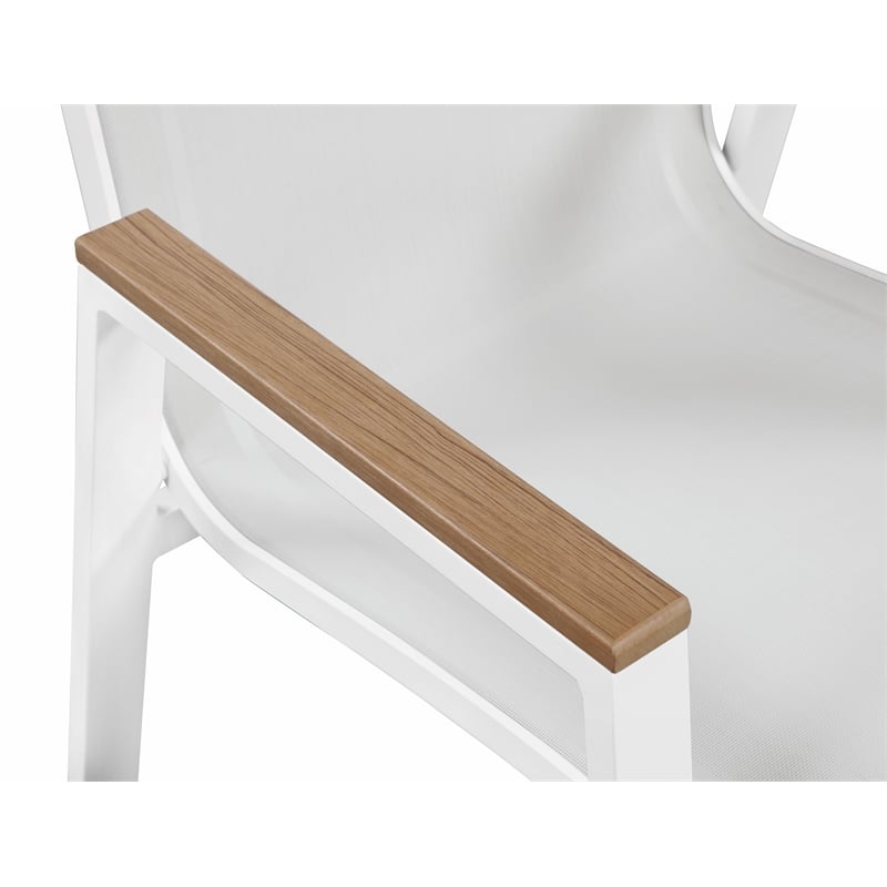 Meridian Furniture Nizuc Off White Outdoor Patio Dining Chair (Set of 2)