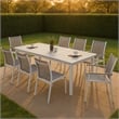 Meridian Furniture Nizuc Grey Wood Outdoor Patio Extendable Dining Table