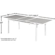 Meridian Furniture Nizuc Grey Wood Outdoor Patio Extendable Dining Table