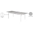 Meridian Furniture Nizuc Grey Wood Outdoor Patio Extendable Dining Table