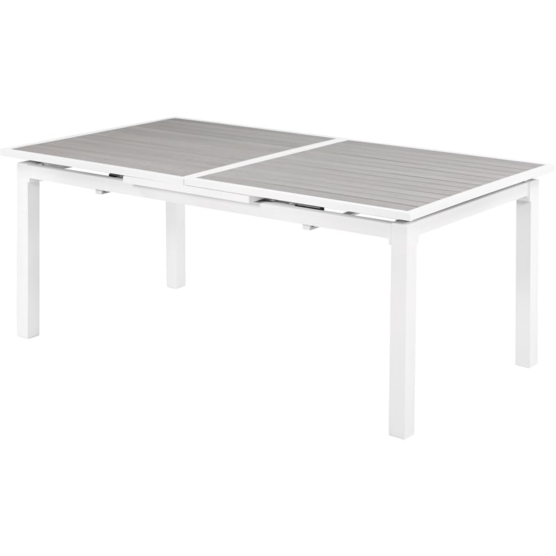 Meridian Furniture Nizuc Grey Wood Outdoor Patio Extendable Dining Table