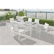 Meridian Furniture Nizuc Grey Wood Outdoor Patio Extendable Dining Table