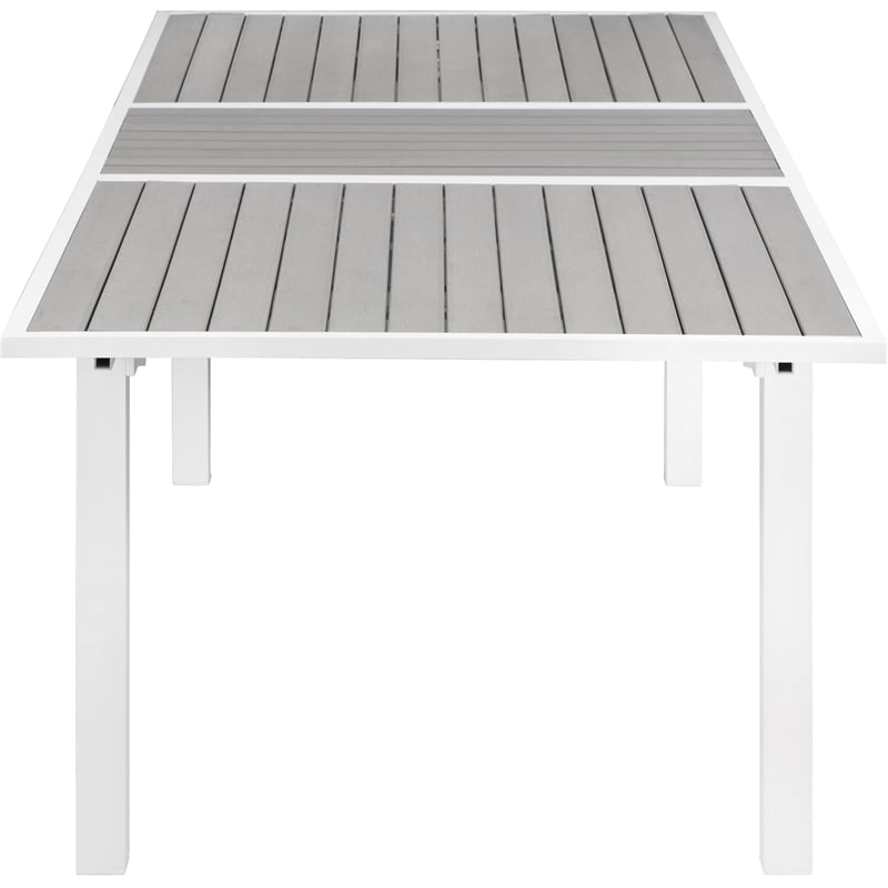 Meridian Furniture Nizuc Grey Wood Outdoor Patio Extendable Dining Table