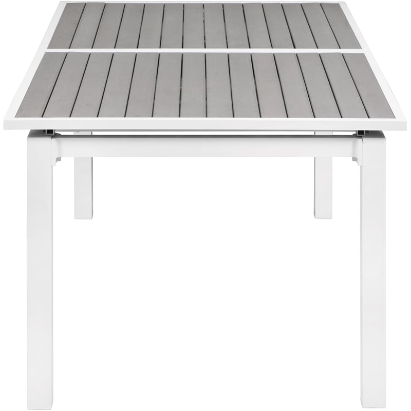 Meridian Furniture Nizuc Grey Wood Outdoor Patio Extendable Dining Table