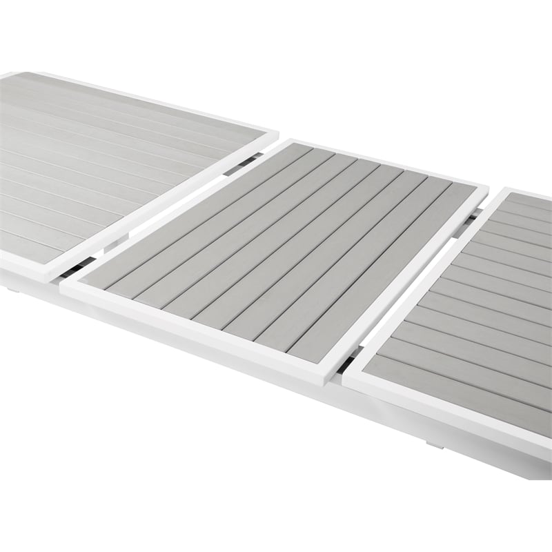 Meridian Furniture Nizuc Grey Wood Outdoor Patio Extendable Dining Table