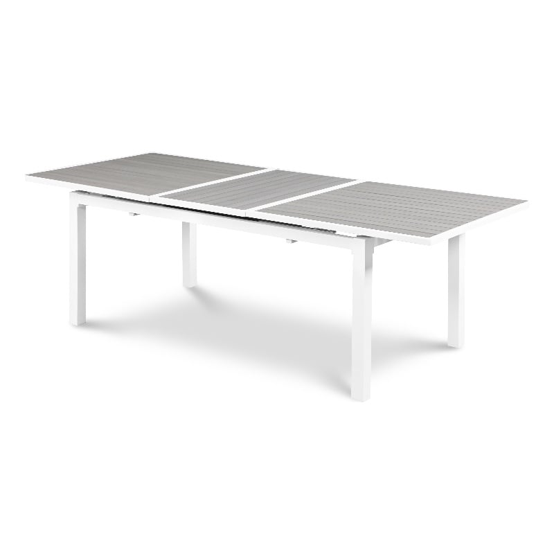 Meridian Furniture Nizuc Grey Wood Outdoor Patio Extendable Dining Table