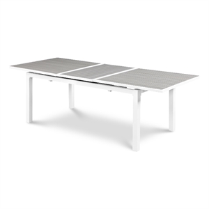 Meridian Furniture Nizuc Grey Wood Outdoor Patio Extendable Dining Table