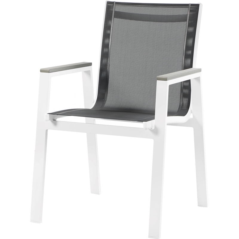 Meridian Furniture Nizuc Black Outdoor Patio Dining Arm Chair (Set of 2)