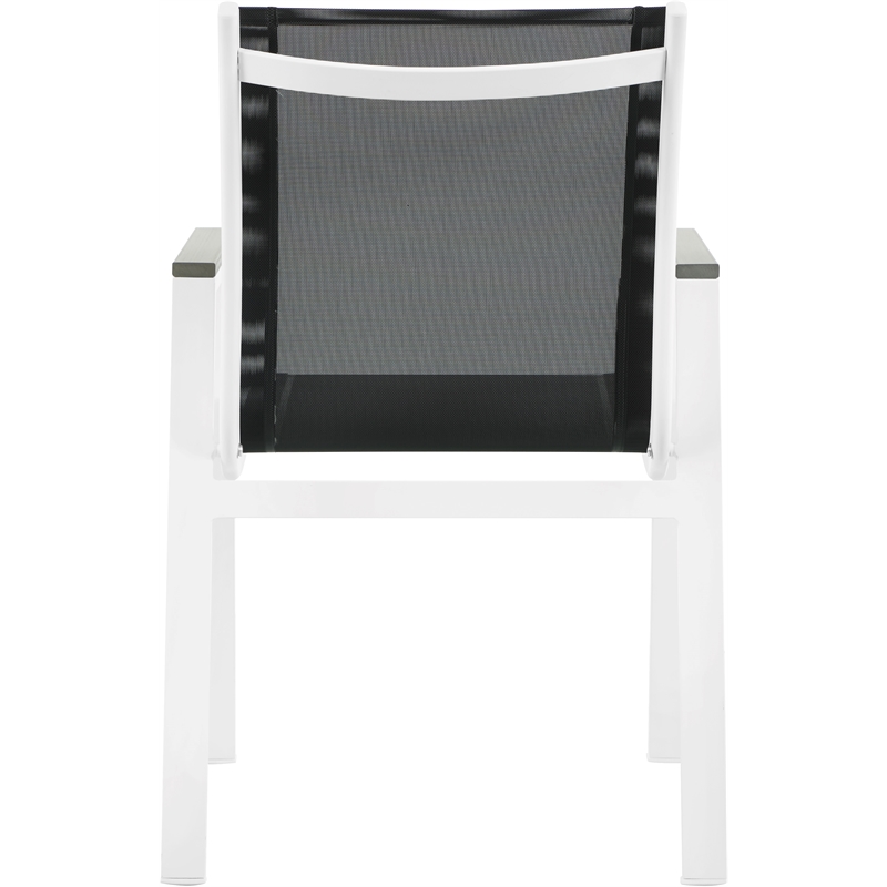 Meridian Furniture Nizuc Black Outdoor Patio Dining Arm Chair (Set of 2)