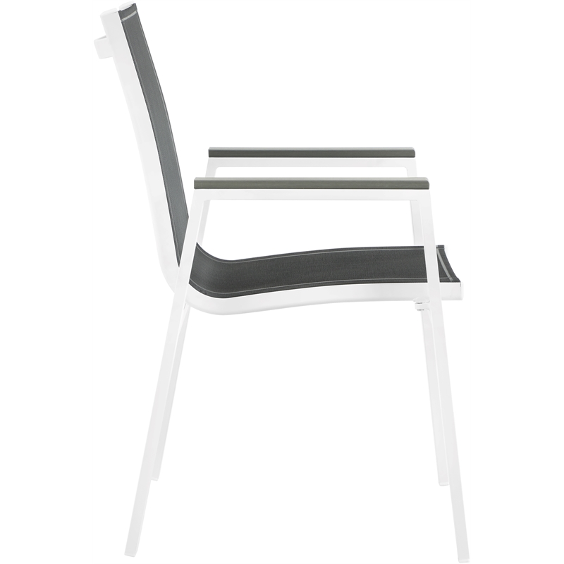 Meridian Furniture Nizuc Black Outdoor Patio Dining Arm Chair (Set of 2)