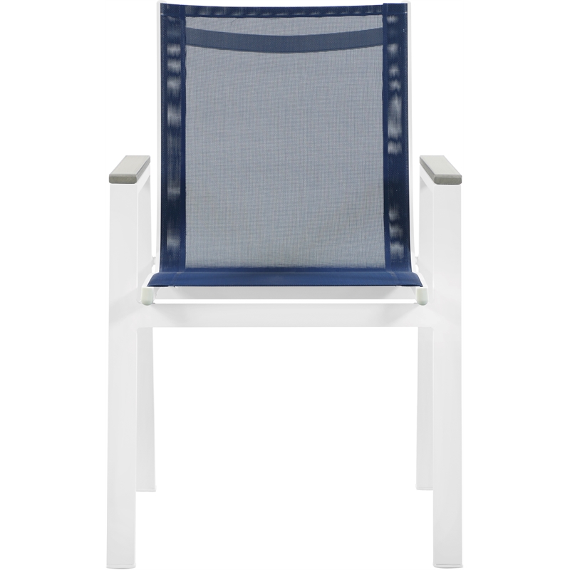 Meridian Furniture Nizuc Navy Outdoor Patio Dining Arm Chair (Set of 2)