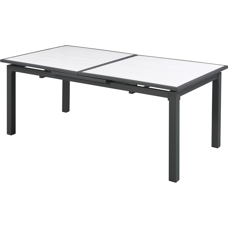 Meridian Furniture Nizuc White Wood Outdoor Patio Dining Table