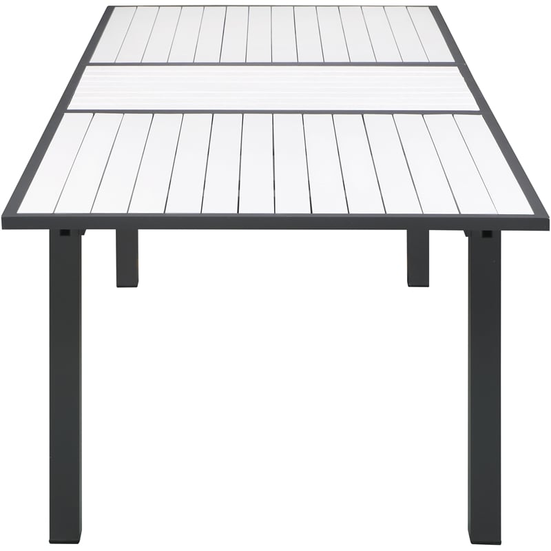 Meridian Furniture Nizuc White Wood Outdoor Patio Dining Table