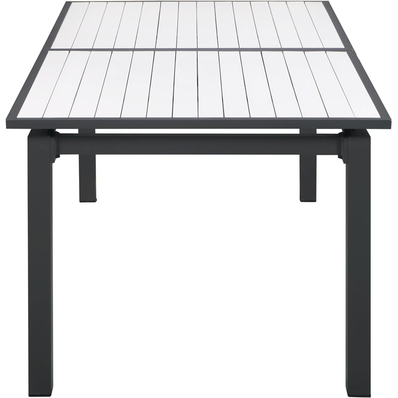 Meridian Furniture Nizuc White Wood Outdoor Patio Dining Table