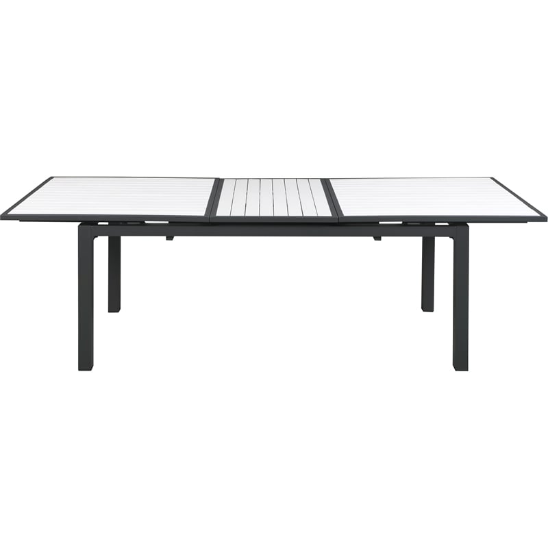 Meridian Furniture Nizuc White Wood Outdoor Patio Dining Table