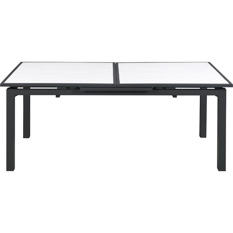Meridian Furniture Nizuc White Wood Outdoor Patio Dining Table