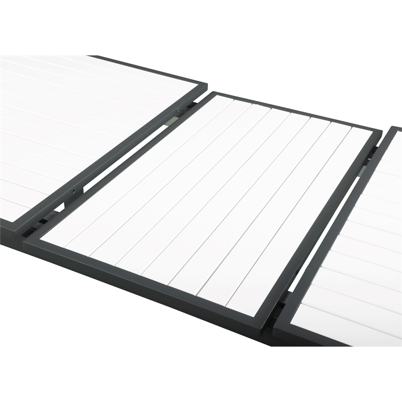 Meridian Furniture Nizuc White Wood Outdoor Patio Dining Table