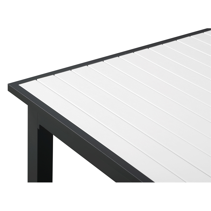 Meridian Furniture Nizuc White Wood Outdoor Patio Dining Table