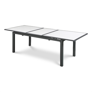Meridian Furniture Nizuc White Wood Outdoor Patio Dining Table