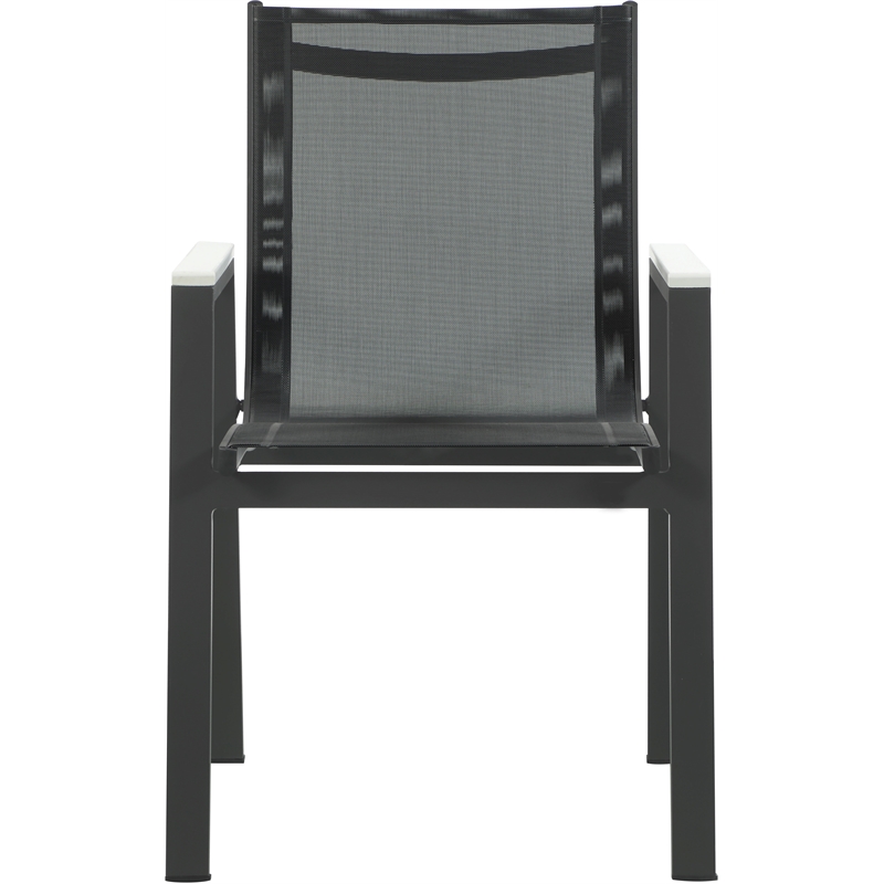 Meridian Furniture Nizuc Black Outdoor Patio Dining Arm Chair (Set of 2)