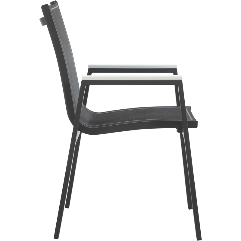 Meridian Furniture Nizuc Black Outdoor Patio Dining Arm Chair (Set of 2)
