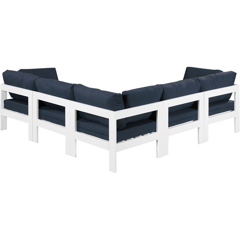 Meridian Furniture Nizuc Navy Outdoor Patio Modular Sectional