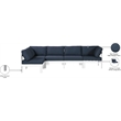 Meridian Furniture Nizuc Navy Outdoor Patio Modular Sectional
