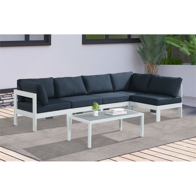 Meridian Furniture Nizuc Navy Outdoor Patio Modular Sectional