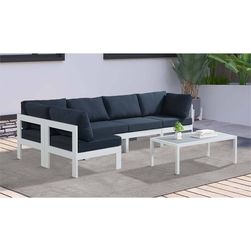 Meridian Furniture Nizuc Navy Outdoor Patio Modular Sectional