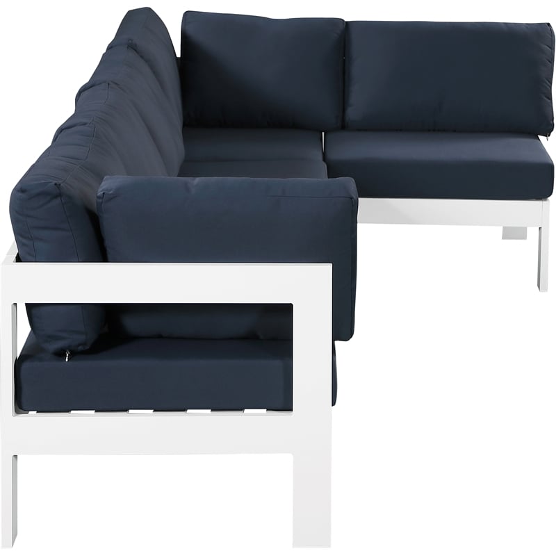 Meridian Furniture Nizuc Navy Outdoor Patio Modular Sectional