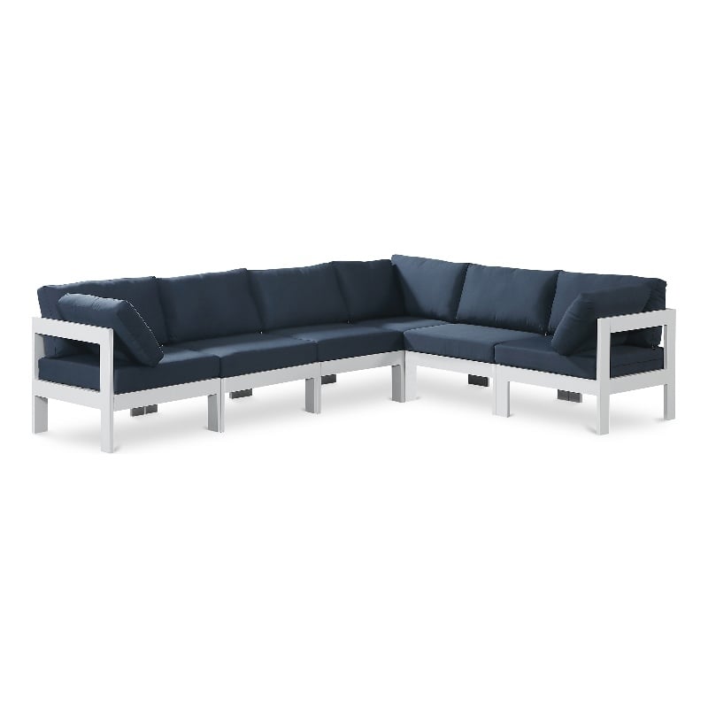 Meridian Furniture Nizuc Navy Outdoor Patio Modular Sectional