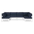 Meridian Furniture Nizuc Navy Outdoor Patio Modular Sectional