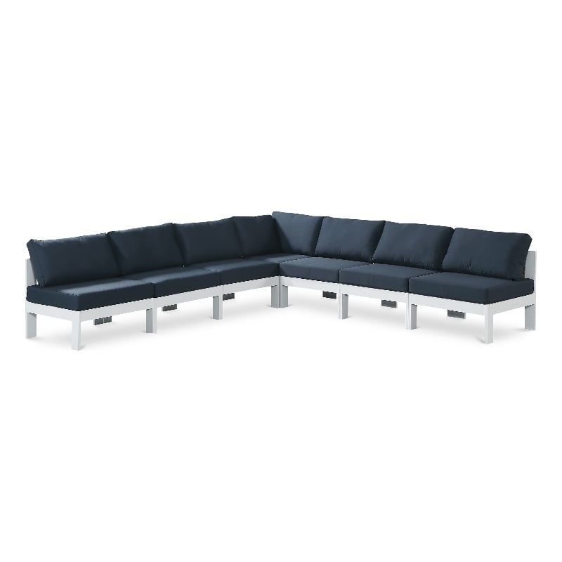 Meridian Furniture Nizuc Navy Outdoor Patio Modular Sectional