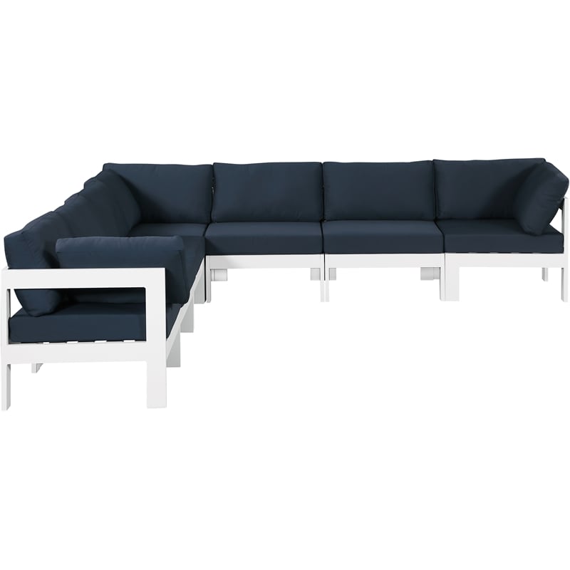 Meridian Furniture Nizuc Navy Outdoor Patio Modular Sectional