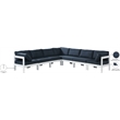 Meridian Furniture Nizuc Navy Outdoor Patio Modular Sectional
