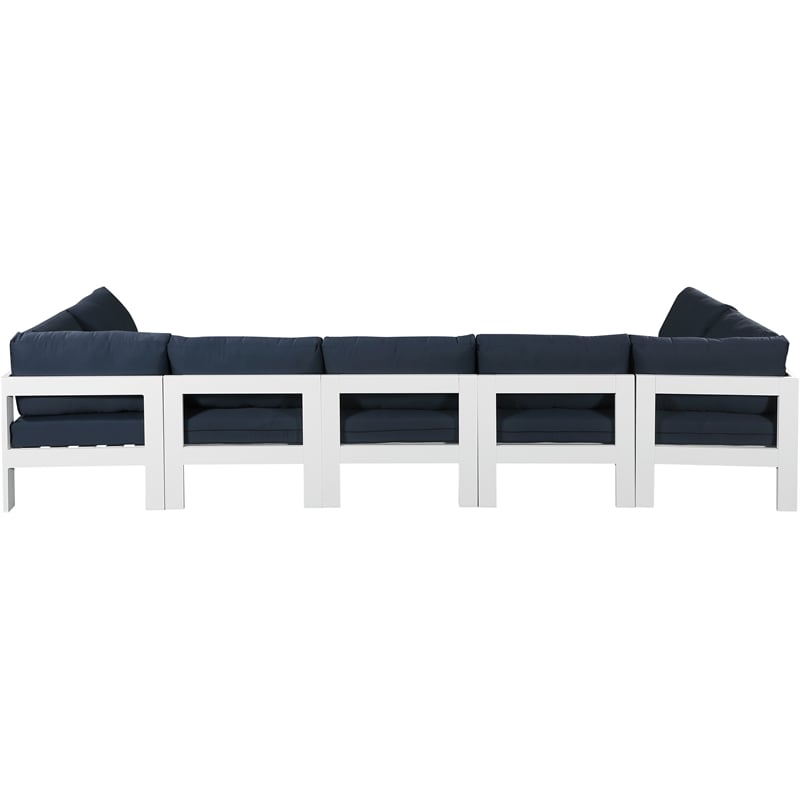 Meridian Furniture Nizuc Navy Outdoor Patio Modular Sectional