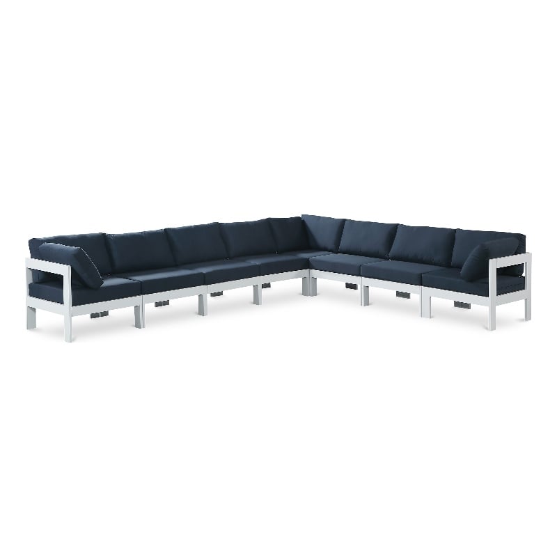 Meridian Furniture Nizuc Navy Outdoor Patio Modular Sectional