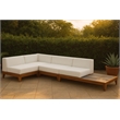 Meridian Furniture Rio Off White Water Resisting Fabric Modular Sectional