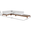 Meridian Furniture Rio Off White Water Resisting Fabric Modular Sectional