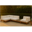 Meridian Furniture Rio Off White Water Resisting Fabric Modular Sectional