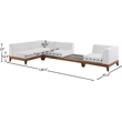 Meridian Furniture Rio Off White Water Resisting Fabric Modular Sectional