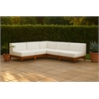 Meridian Furniture Rio Off White Water Resisting Fabric Modular Sectional