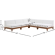 Meridian Furniture Rio Off White Water Resisting Fabric Modular Sectional
